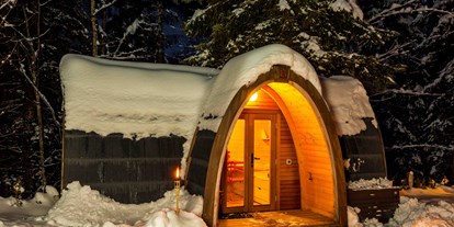 Luxuscamping - Goldingen - PODhouse im Winter - Camping Atzmännig PODhouse - Holziglu gross auf Camping Atzmännig