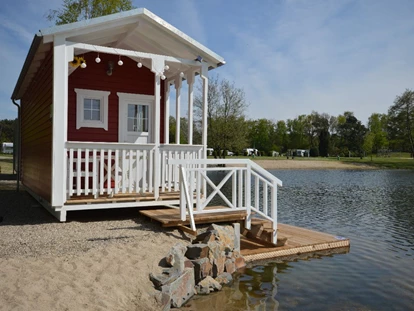 Luxuscamping - Dingdener Heide Seehaus direkt am See mit eigener Seeterrasse