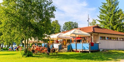 Luxuscamping - Preisniveau: moderat - Kiosk am Campingplatz Pilsensee - Pilsensee in Bayern Jagdhäuschen am Pilsensee in Bayern