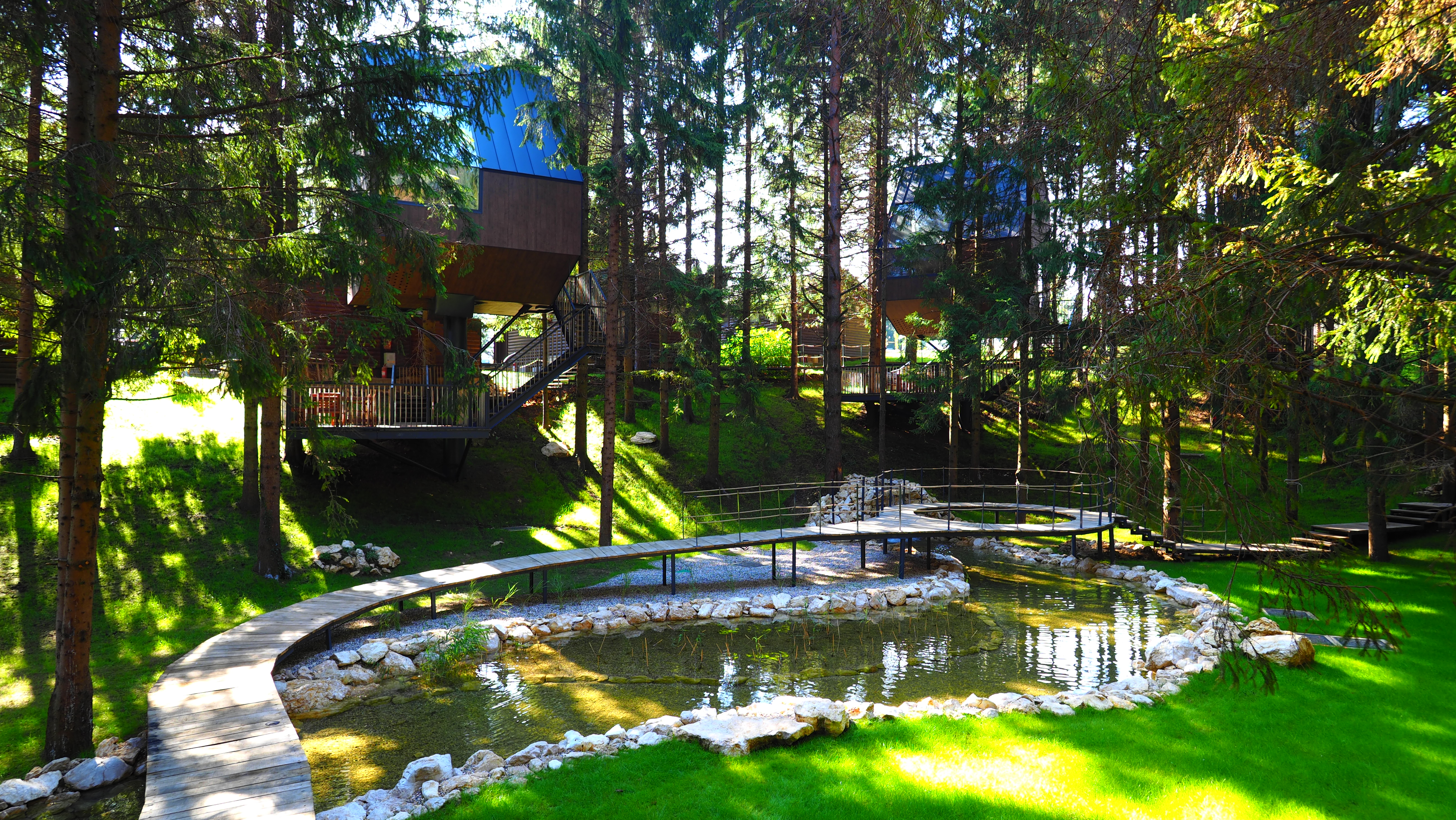 Luxury camping - Ansicht - Garten - Holzhaus