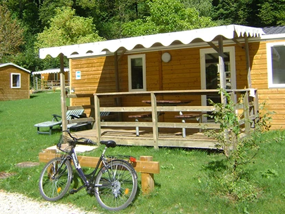 Luxury camping - getrennte Schlafbereiche - France - Domaine de Chalain Mobilheime Cottage Plus auf Domaine de Chalain