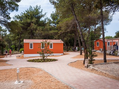 Luxury camping - Kochmöglichkeit - Zadar - Šibenik - Campingplatz Park Soline - Meinmobilheim Comfort Family auf dem Campingplatz Park Soline