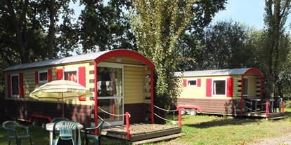 Luxuscamping - Art der Unterkunft: Zirkuswagen/Schäferwagen - Camping de l’Etang Roulottes auf Camping de l’Etang