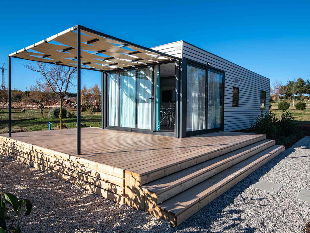 Luksuzno kampiranje - Medulin - Campingplatz Arena Kažela - Meinmobilheim Camping Villa auf dem Campingplatz Arena Kažela