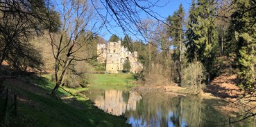 Luxuscamping - Luxemburg - Chateau Beaufort - Egel MobilHeim, 6 Person, Douche, Wc,  Park Neumuehle, Luxemburg