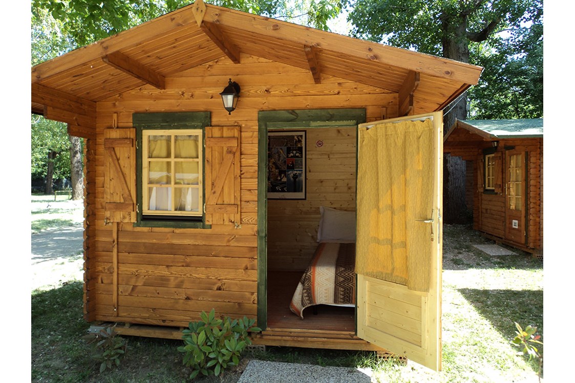 Glampingunterkunft: Mini-Chalets, perfekt für kurze Aufenthalte - Mini-Chalets für 2 Personen auf Camping Rialto