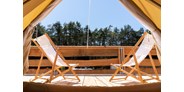 Luxuscamping - Bademöglichkeit für Hunde - Österreich - Blick aus dem Glampingzelt - Sonnenplateau Camping Gerhardhof