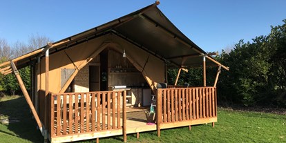 Luxuscamping - Nordrhein-Westfalen - Tendi safarizelt mit Badezimmer - Tendi safarizelt mit Badezimmer auf Camping Borken am See