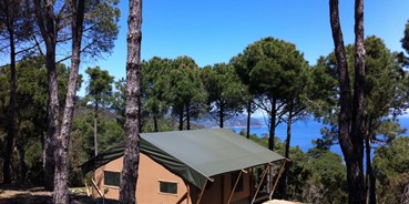 Luxuscamping - Maremma - Grosseto - Tendi safarizelt mit Badezimmer auf Tenuta delle Ripalte