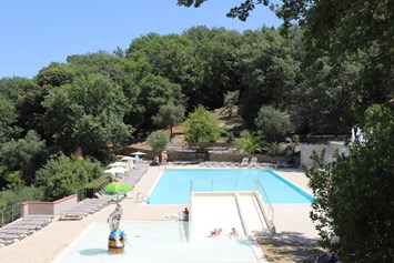 Glampingunterkunft: Schwimmbad auf Camping Vallicella - Tendi safarizelt mit Badezimmer auf Camping Vallicella