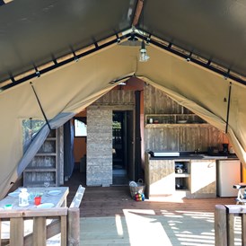 Glampingunterkunft: Tendi Safarizelt mit Badezimmer - Tendi safarizelt mit Badezimmer auf Camping Mar y Sierra
