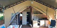Luxuscamping - Tendi Safarizelt mit Badezimmer auf Camping de Kerleyou - Tendi safarizelt mit Badezimmer auf Camping de Kerleyou