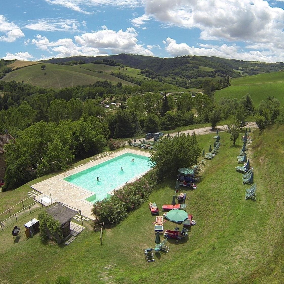 Glampingunterkunft: Schwimmbad / Pool auf Camping Podere sei Poorte - Tendi safarizelt mit Badezimmer auf Camping Podere sei Poorte