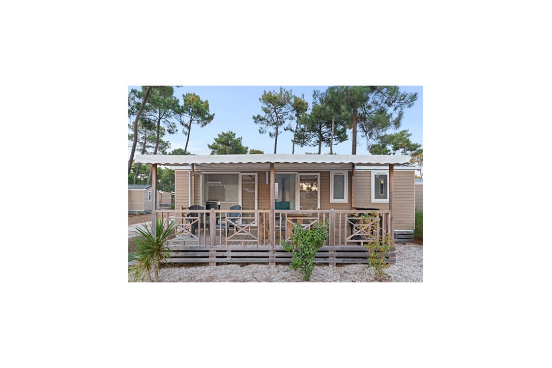 Glampingunterkunft: Mobilheim Premium 6 Personen 3 Zimmer von Vacanceselect auf Camping Les Vignes