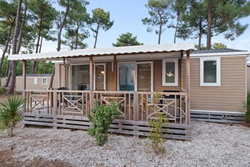 Glampingunterkunft: Mobilheim Premium 6 Personen 3 Zimmer von Vacanceselect auf Camping Atlantic Club Montalivet