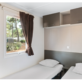 Glampingunterkunft: Mobilheim Moda 6 Personen 3 Zimmer 2 BZ von Vacanceselect auf Camping Atlantic Club Montalivet