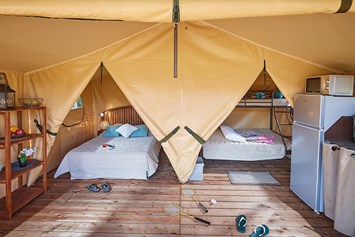 Glampingunterkunft: Ecoluxe Zelt 4/5 Personen 2 Zimmer von Vacanceselect auf Camping Valldaro