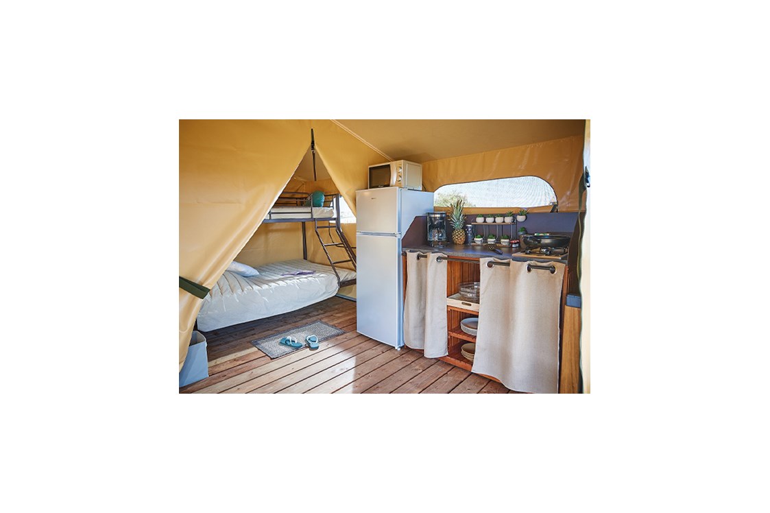 Glampingunterkunft: Ecoluxe Zelt 4/5 Personen 2 Zimmer von Vacanceselect auf Camping Valldaro