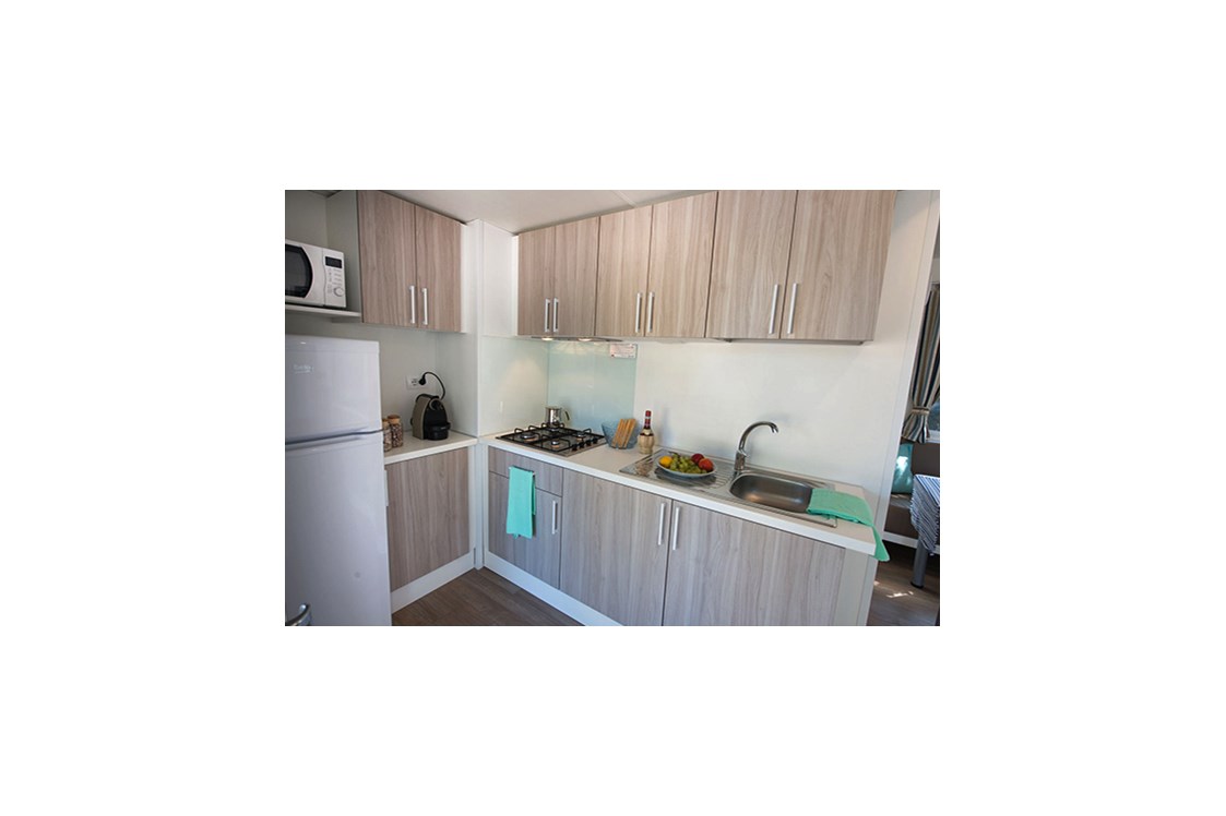 Glampingunterkunft: Mobilheim Moda 6 Personen 3 Zimmer Klimaanlage 2 Badezimmer von Vacanceselect auf Camping Valkanela