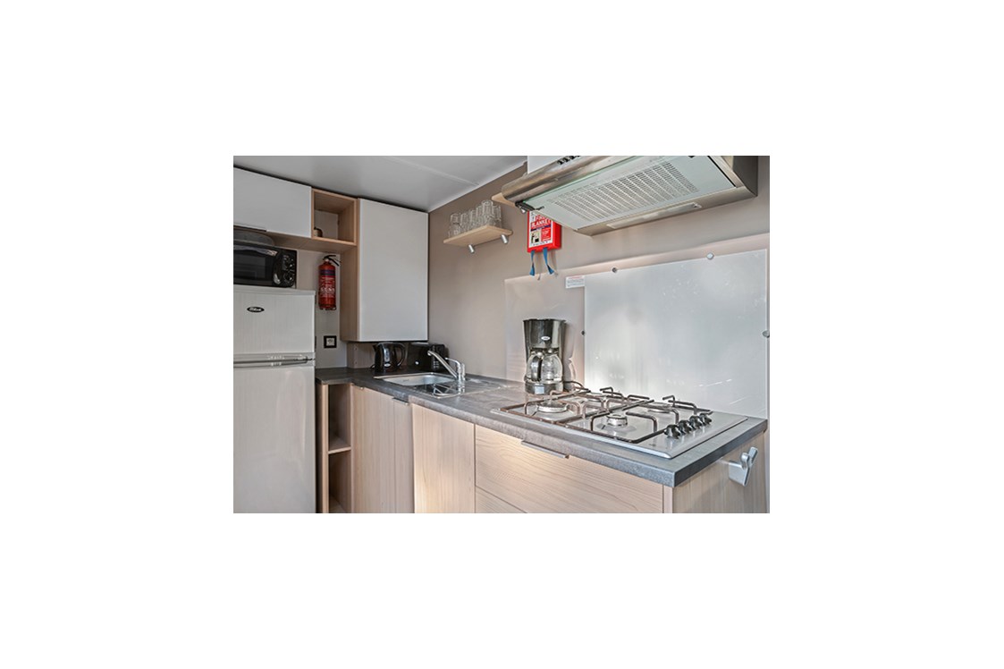 Glampingunterkunft: Mobilheim Moda 6 Personen 3 Zimmer Klimaanlage von Vacanceselect auf Camping La Grande Métairie