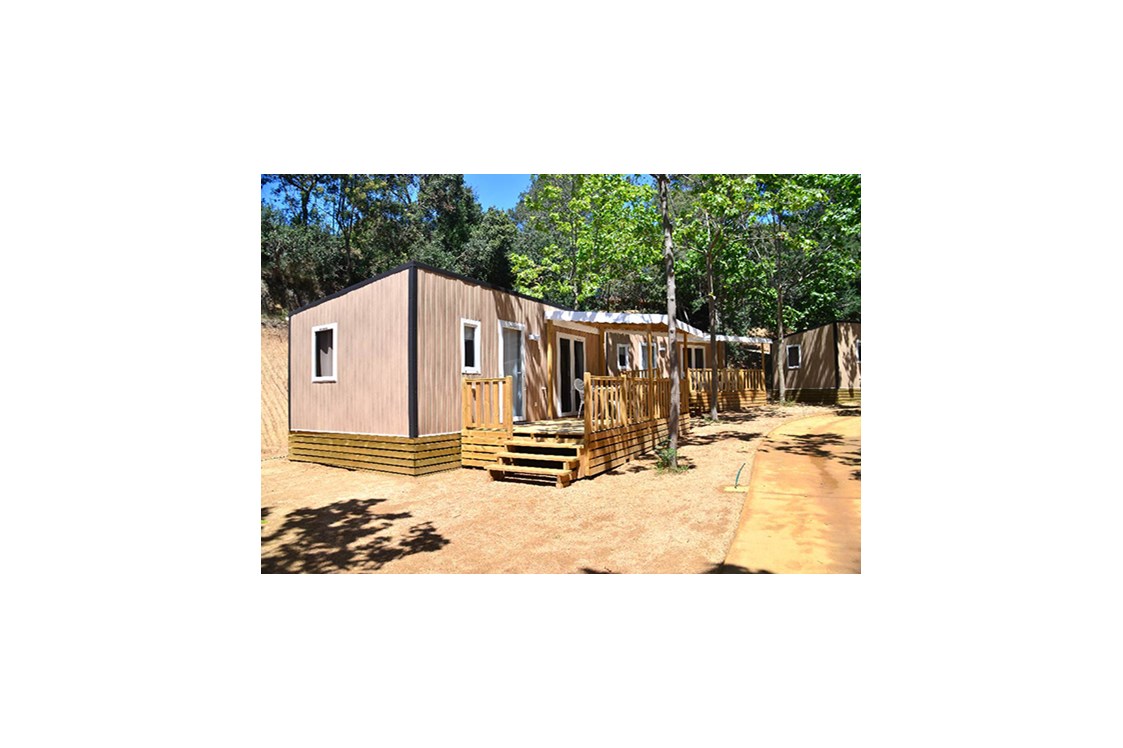 Glampingunterkunft: Mobilheim Moda 6 Personen 3 Zimmer Klimaanlage von Vacanceselect auf Camping Cala Llevadó
