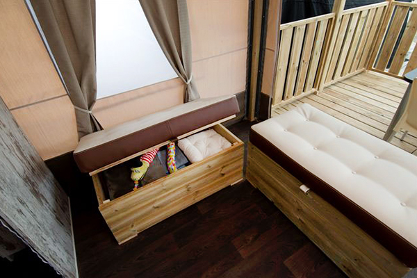 Glampingunterkunft: Lodgezelt Deluxe 5/6 Personen 2 Zimmer Badezimmer von Vacanceselect auf Camping Etruria