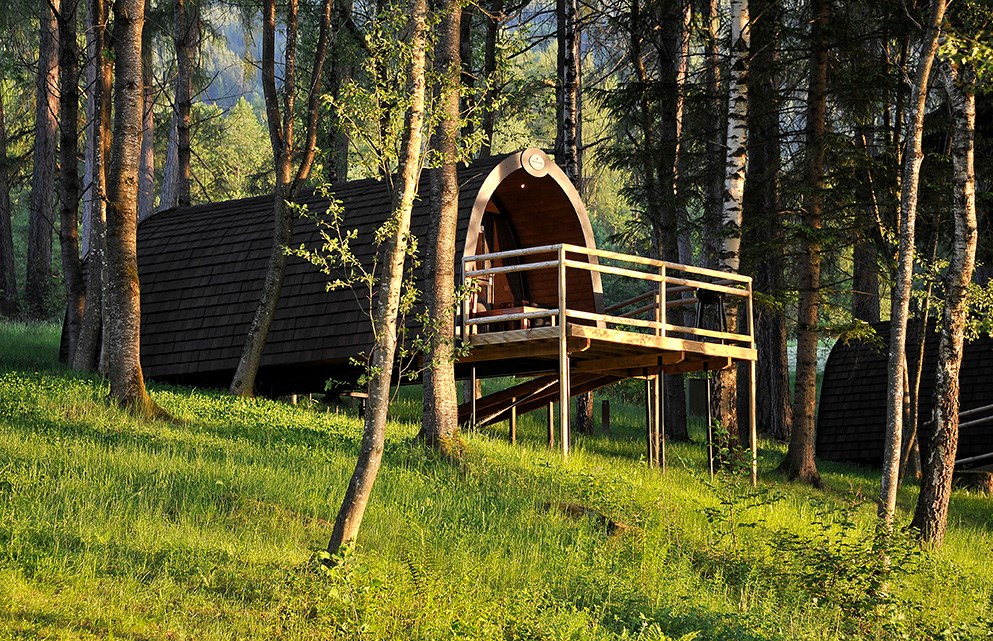 Glampingunterkunft: Panorama Wood-Lodge - Wood-Lodges am Nature Resort Natterer See