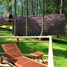 Glampingunterkunft: Panorama Wood-Lodges - Wood-Lodges am Nature Resort Natterer See