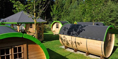 Luxuscamping - PLZ 6161 (Österreich) - Schlaffass Dorf - Schlaffässer am Nature Resort Natterer See