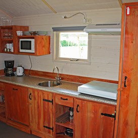 Glampingunterkunft: Küche - Oehoe Lodge auf Campingplatz de Kleine Wolf