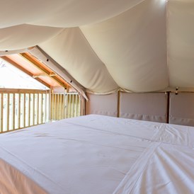 Glampingunterkunft: Doppelzimmer im Obergeschoss - Lodgezelt Glam Sky Lodge auf Ca' Pasquali Village