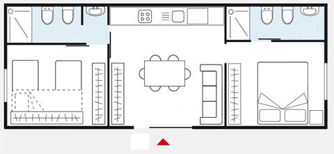 Luxuscamping - Preisniveau: exklusiv - Cavallino - Union Lido - Suncamp Camping Home Patio auf Union Lido