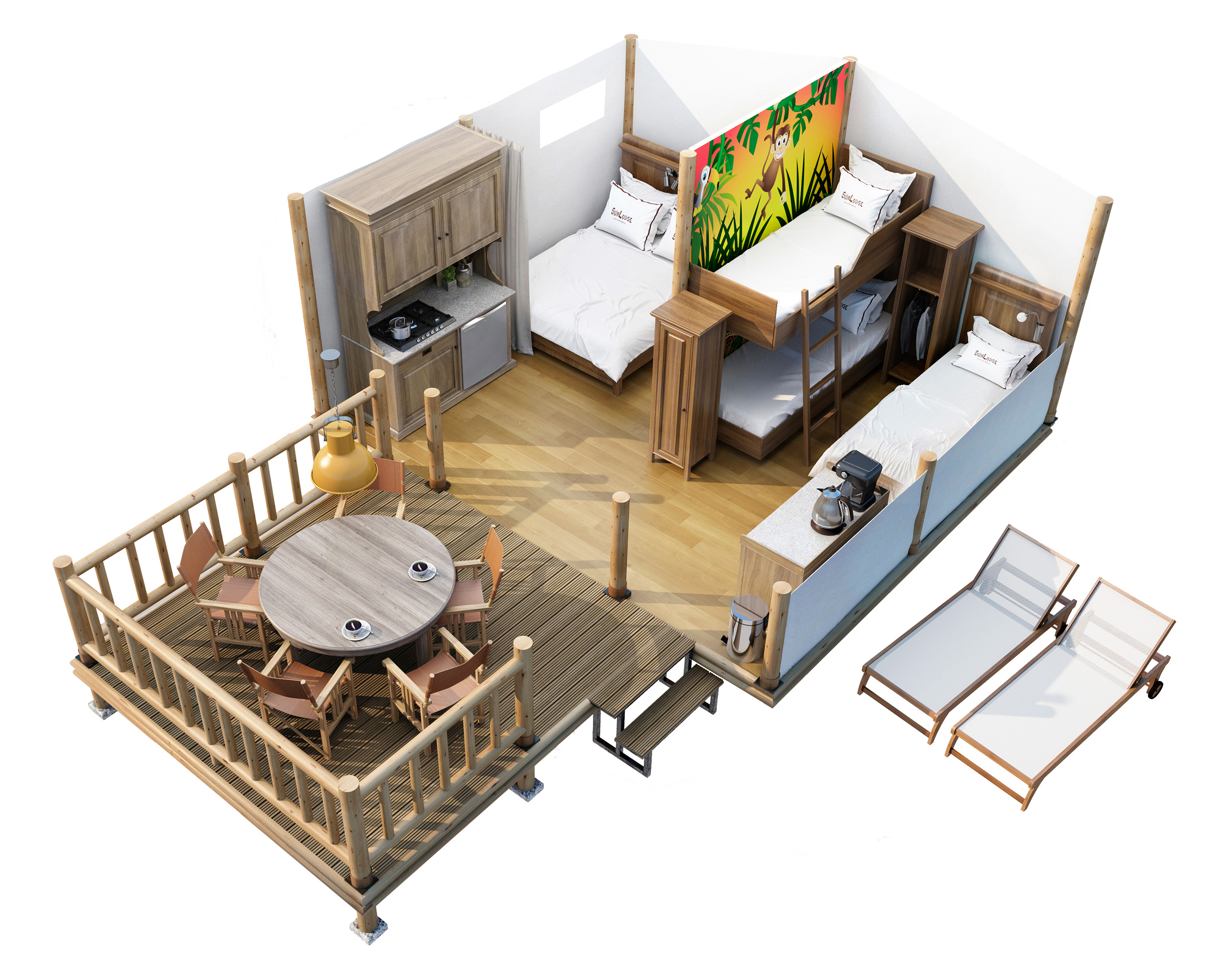 Glampingunterkunft: Sunlodge Jungle von Suncamp auf Camping Italy