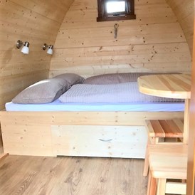 Glampingunterkunft: Trekking-Pod mit Doppelbett für max. 2 Personen - Campingpark Erfurt