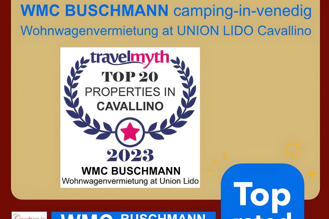 Glampingunterkunft: Auszeichnung Top 20 Porperties - Deluxe Caravan mit Doppelbett / Dusche