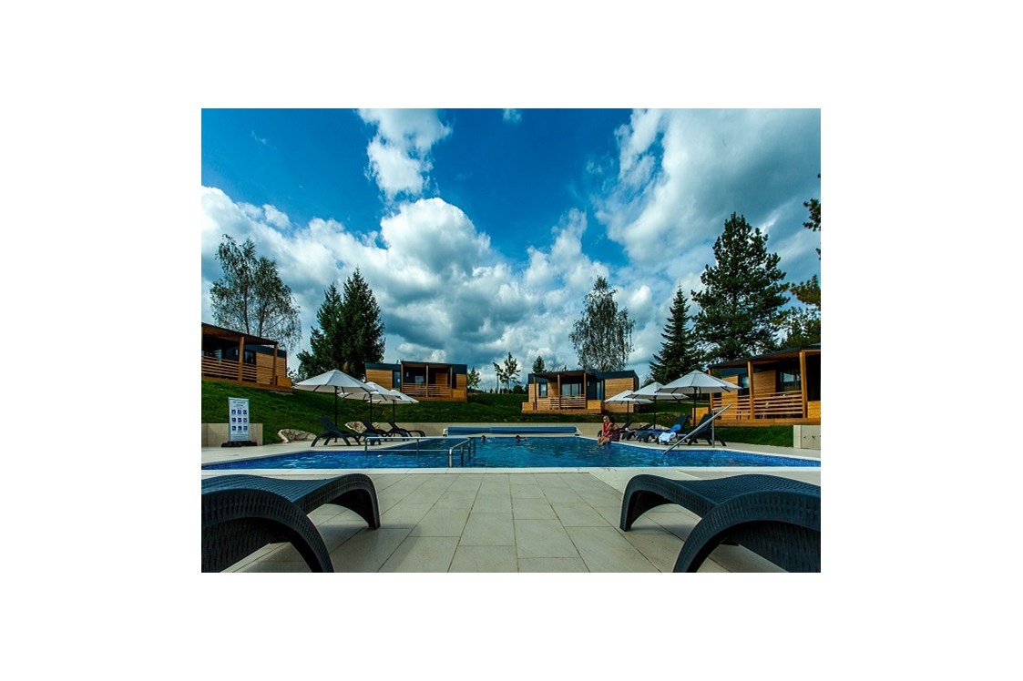 Glampingunterkunft: Mobilheime mit Schwimbad - Mobilheime auf Plitvice Holiday Resort