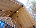 Glampingunterkunft: Glamping-Zelt Safari Loft - Grundriss Dachboden - Glamping Tent Safari Loft auf Camping Lacona Pineta Insel Elba Toskana