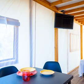 Glampingunterkunft: Glamping-Zelt Safari Loft - Grundriss Dachboden - Glamping Tent Safari Loft auf Camping Lacona Pineta Insel Elba Toskana