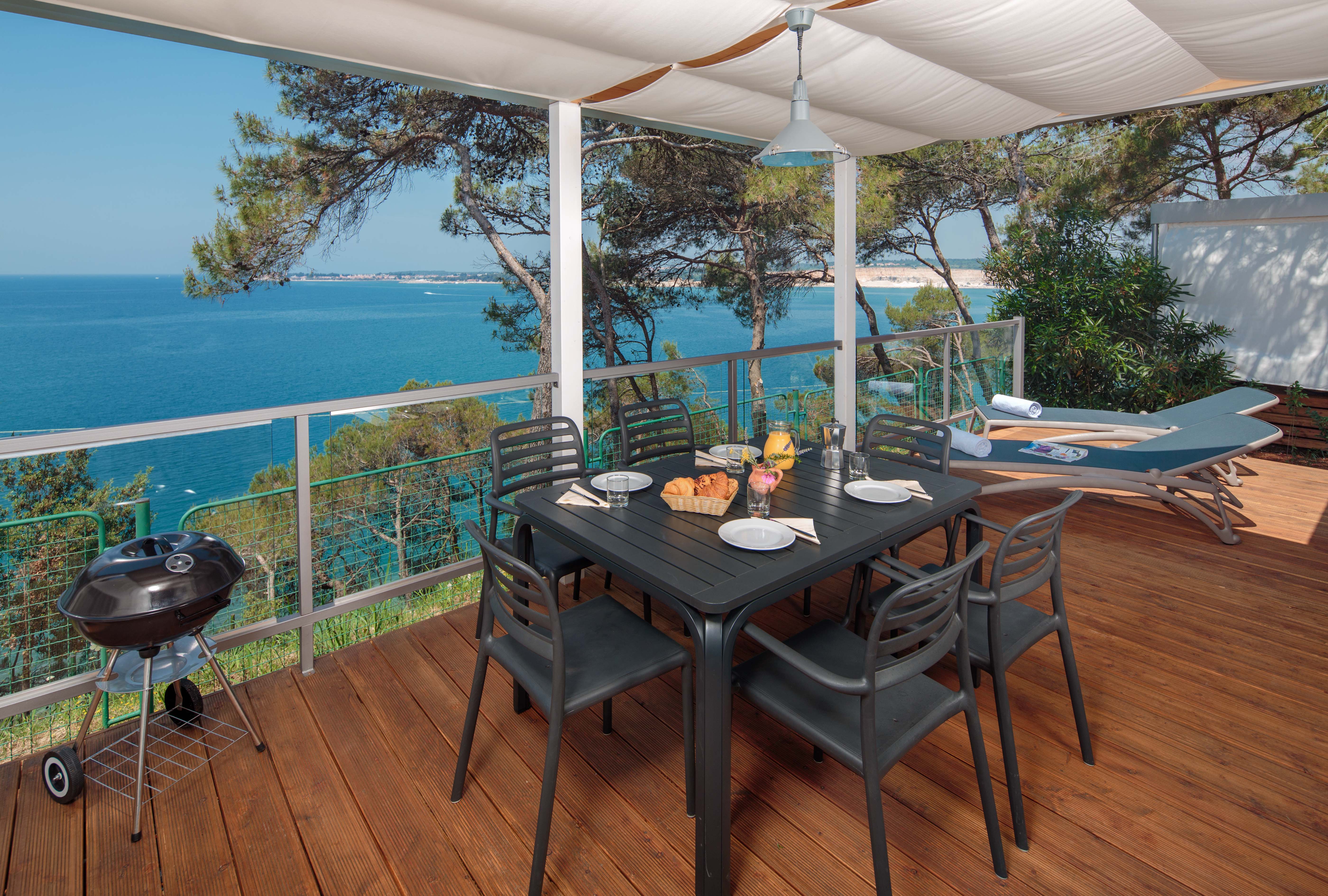 Mobilheim Premium Vista Mare auf Camping Resort Lanterna Ihre