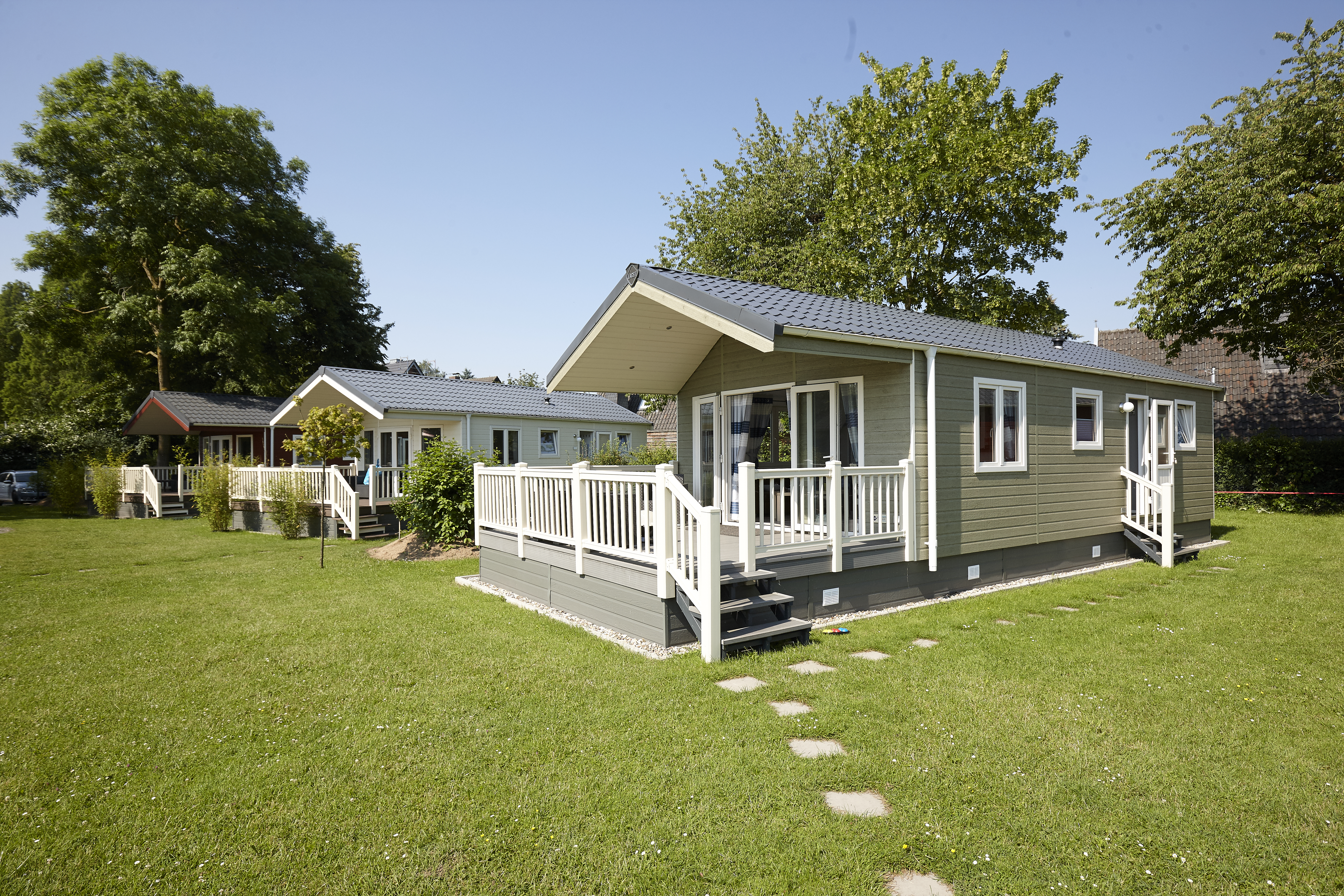 Luxe kamperen - Noordrijn-Westfalen - Ansicht 4er Chalet - Freizeitpark Wisseler See