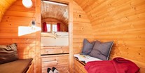 Luxuscamping - Innenbereich Wohnfass.  - Camping Dreiländereck in Tirol