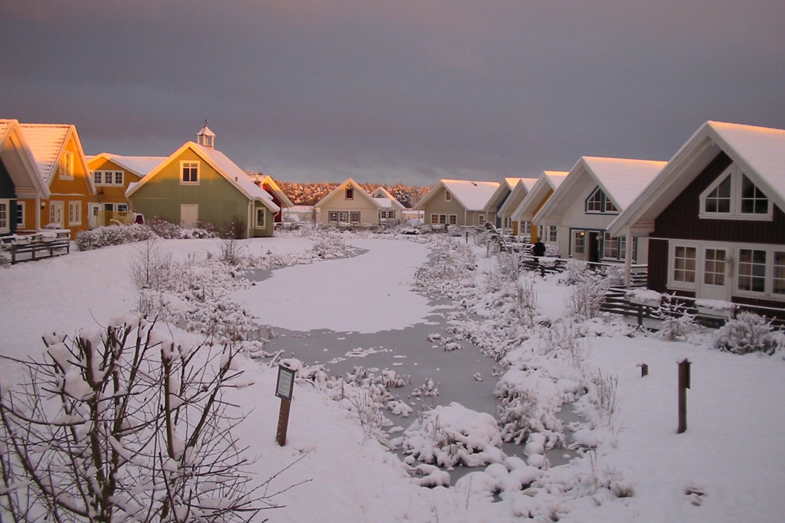 Glamping: Ferienhäuser Sonnenuntergang im Winter - Südsee-Camp