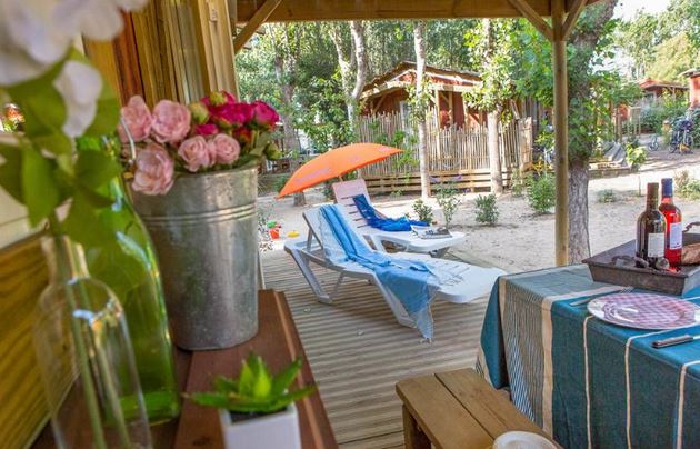 Luxuscamping - Languedoc-Roussillon - Die Terrasse - Camping Le Sérignan Plage