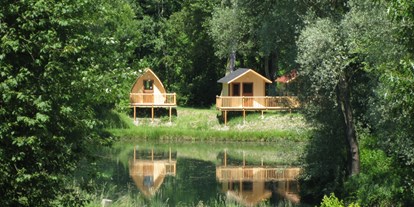 Luxuscamping - Angeln - Österreich - unsere Hütten am Campingplatz - Hütten auf Camping Au an der Donau