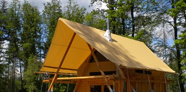 Luxuscamping - Rhône-Alpes - Cahutte für naturnahe Ferien auf Camping Huttopia Dieulefit
