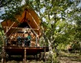 Glampingunterkunft: Cahutte Aussenansicht - Cahutte für naturnahe Ferien auf Camping Huttopia Dieulefit
