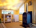 Glampingunterkunft: Zelt Toile & Bois mit Holzofen  - Zelt Toile & Bois mit Badezimmer und Holzofen auf Camping Huttopia Versailles