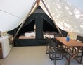 Glampingunterkunft: Zeltbungalow - Innen - Zeltbungalow Huttopia auf Camping Huttopia Versailles