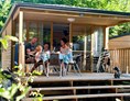 Glampingunterkunft: Mobilheim Lodge - Aussen - Mobilheim Lodge auf Camping Huttopia Gorges du Verdon