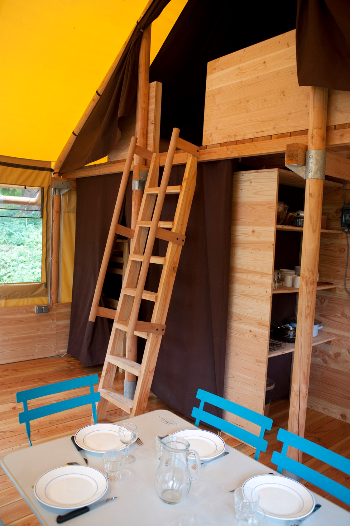 Glampingunterkunft: Zelt Toile & Bois Zenith - Innen - Zelt Toile & Bois Zenith für 6 Pers. auf Camping Indigo Lyon